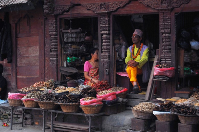 Old Bazaar in Pokhara, Nepal